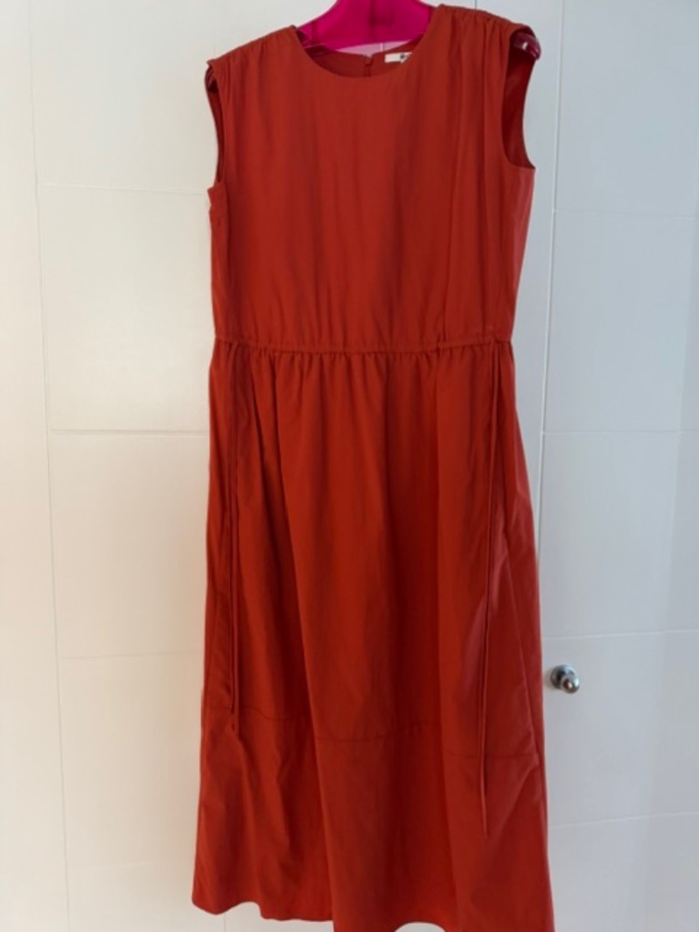 UNIQLO NYLON DRESS & SHORTS SET - NEW - Color Burnt Orange - Size S